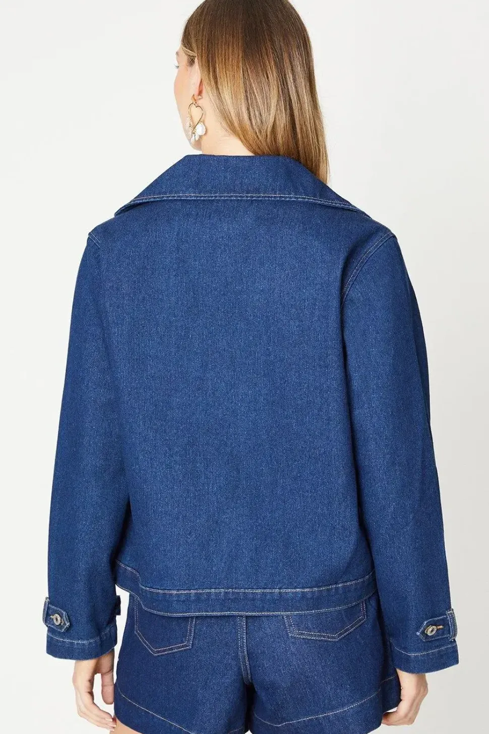 Denim Short Trench Coat