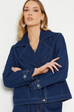 Denim Short Trench Coat