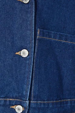 Denim Short Trench Coat
