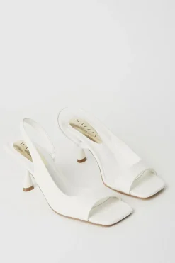 Destiny Sling Back Open Side High Stiletto Court Shoes