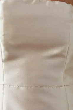 Detachable Shrug Twill Bridesmaid Dress