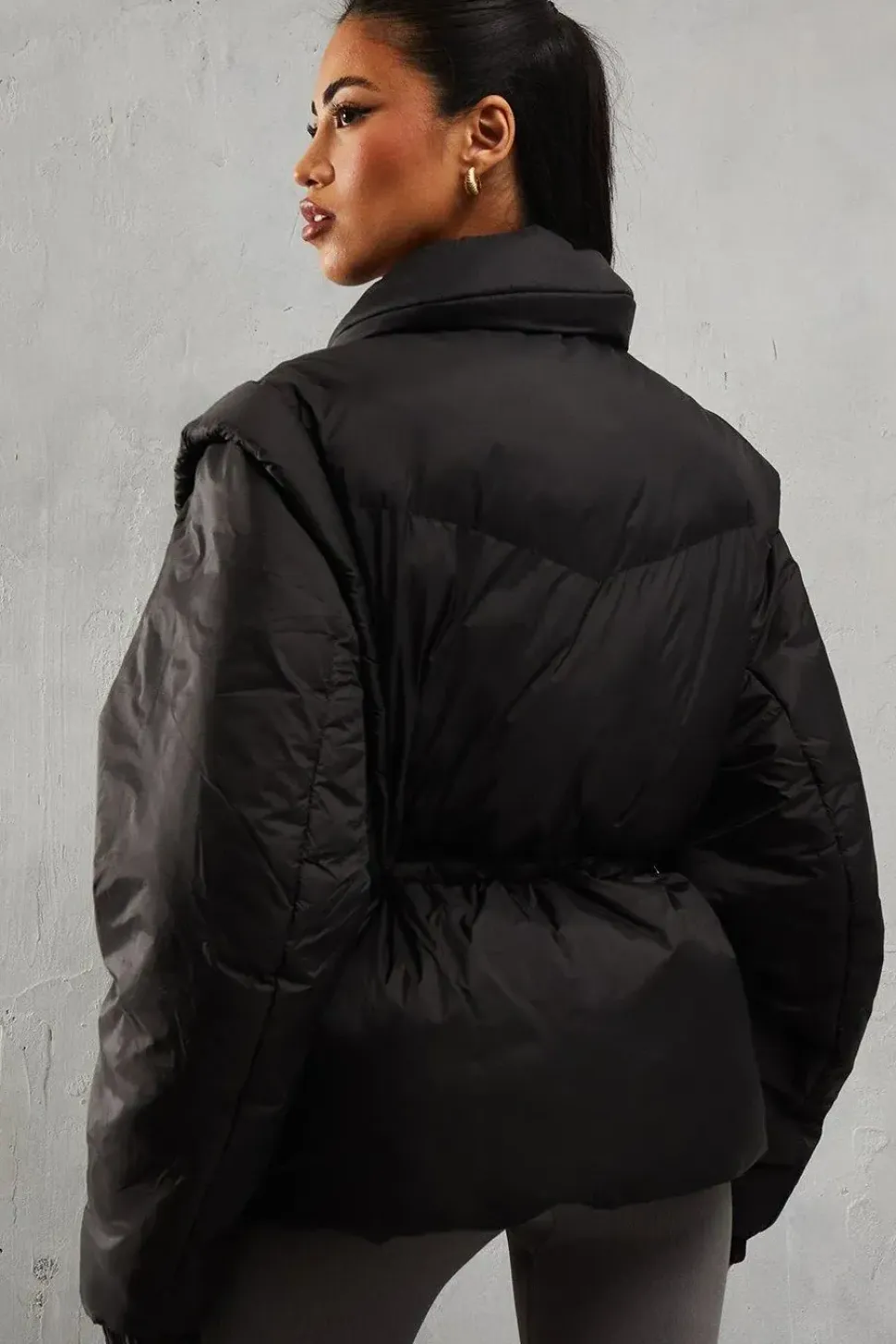 Detachable Sleeve Two In One Puffer Coat