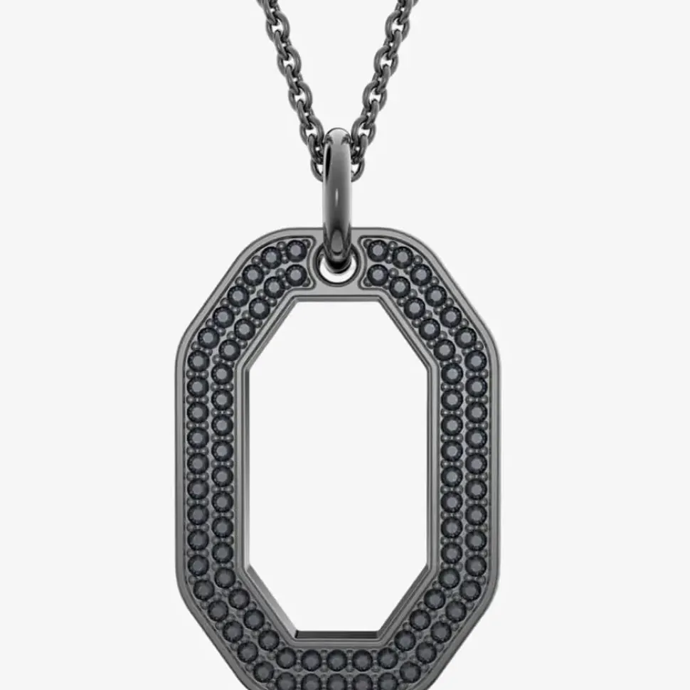 Dextera Black Octagon Pendant Necklace 5651703