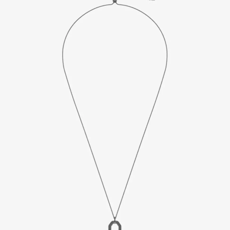 Dextera Black Octagon Pendant Necklace 5651703