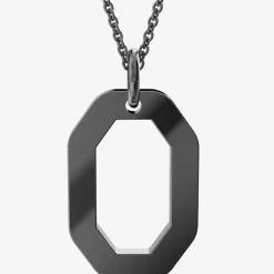 Dextera Black Octagon Pendant Necklace 5651703