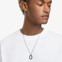 Dextera Black Octagon Pendant Necklace 5651703
