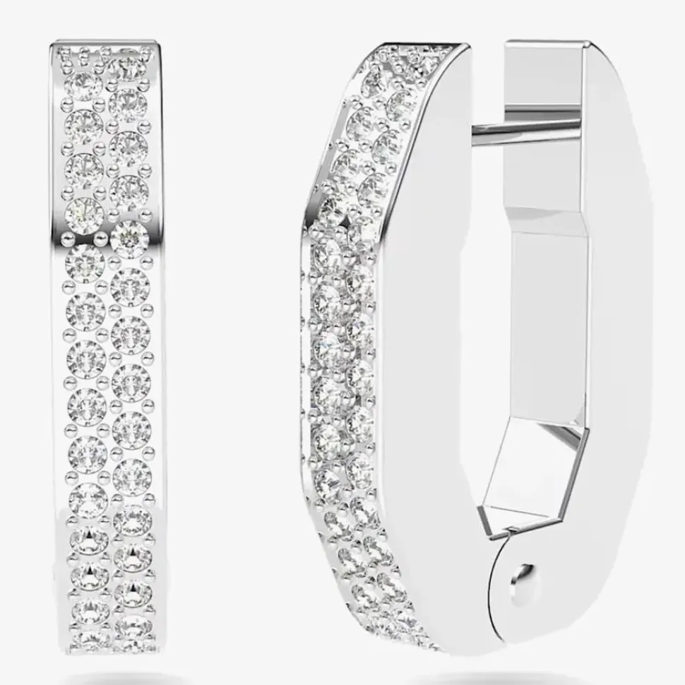 Dextera Crystal Octagon Small Hoop Earrings 5618307