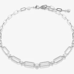 Dextera Rhodium Plated Large Link Chain Necklace 5683360