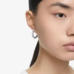 Dextera Silver Medium Hoop Earrings 5651392