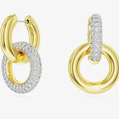 Dextera White Interlocking Loop Gold Plated Earrings 5668818