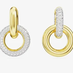 Dextera White Interlocking Loop Gold Plated Earrings 5668818