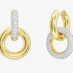 Dextera White Interlocking Loop Gold Plated Earrings 5668818