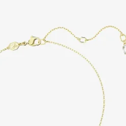 Dextera White Interlocking Loop Gold Tone Plated Necklace 5668820