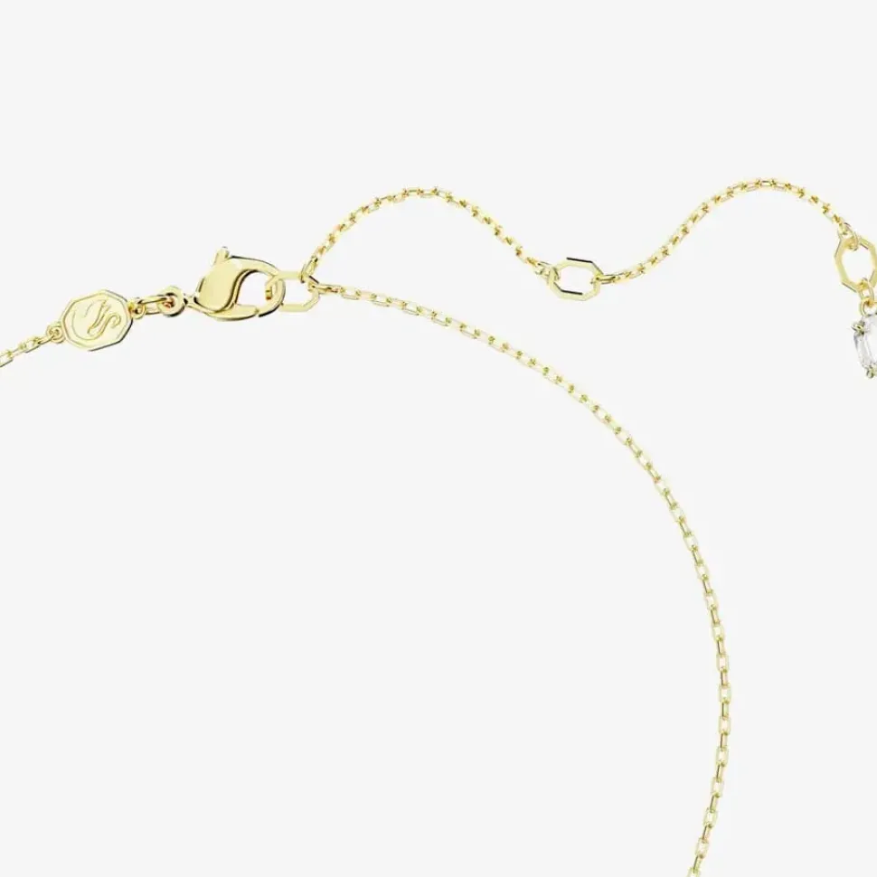 Dextera White Interlocking Loop Gold Tone Plated Necklace 5668820