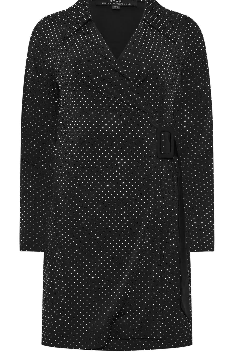 Diamante Belted Wrap Dress