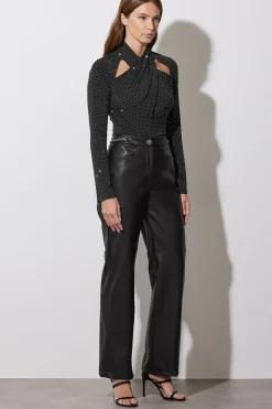 Diamante Cut Out Wrap Top