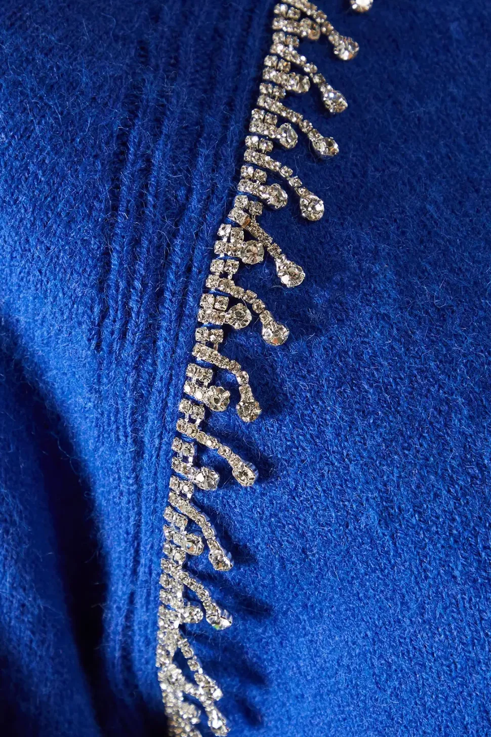 Diamante Detail High Neck Jumper