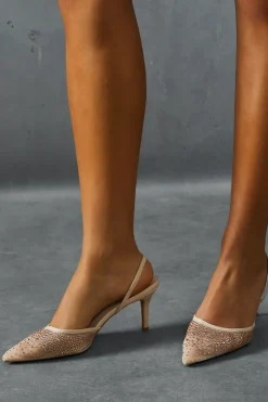 Diamante Embellished Pointed Heels