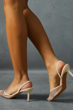Diamante Embellished Pointed Heels
