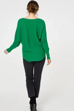 Diamante Embroidered Long Sleeve Top
