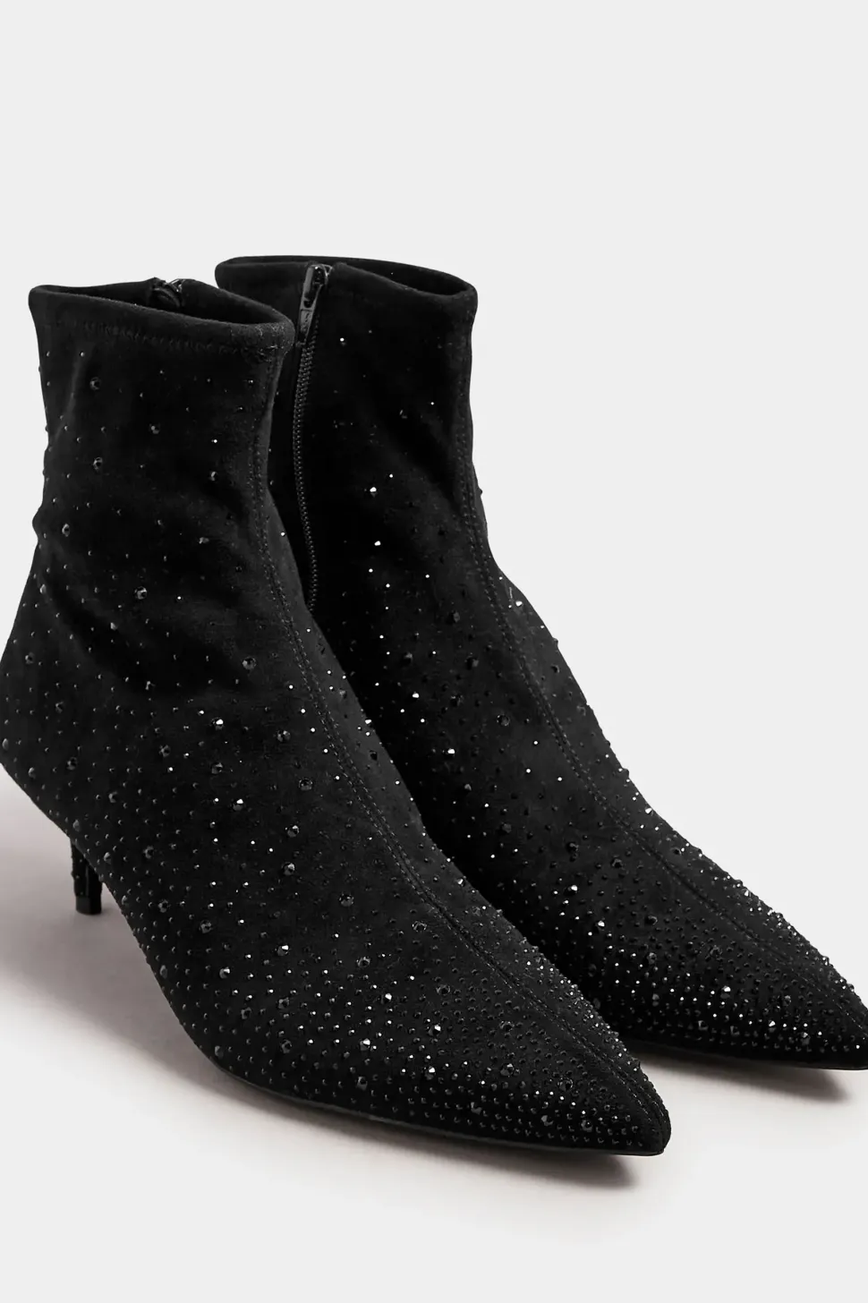 Diamante Heeled Boots In Standard Fit