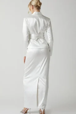 Diamante Satin Column Bridal Skirt