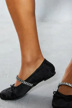 Diamante Strap Ballet Pumps