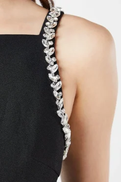 Diamante Trim Stretch Cami Jumpsuit