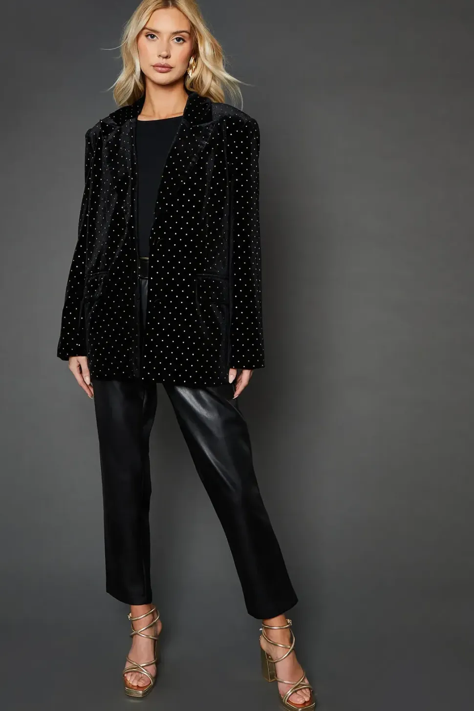 Diamante Velvet Blazer