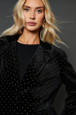 Diamante Velvet Blazer