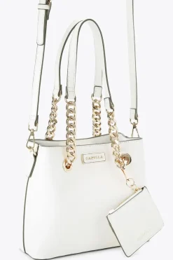 Diamante 'Donatella' Fold Over Soft Clutch Bag
