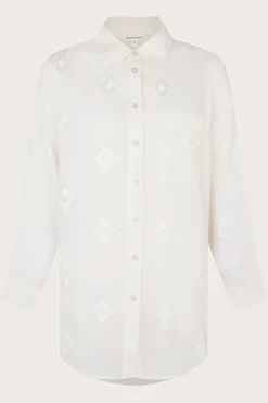 Diamond Embroidered Beach Shirt