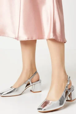 Dione Sling Back Medium Block Heel Court