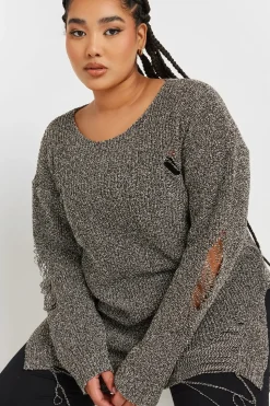 Distressed Knitted Jumper