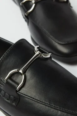 Dita Square Toe Snaffle Detail Loafers
