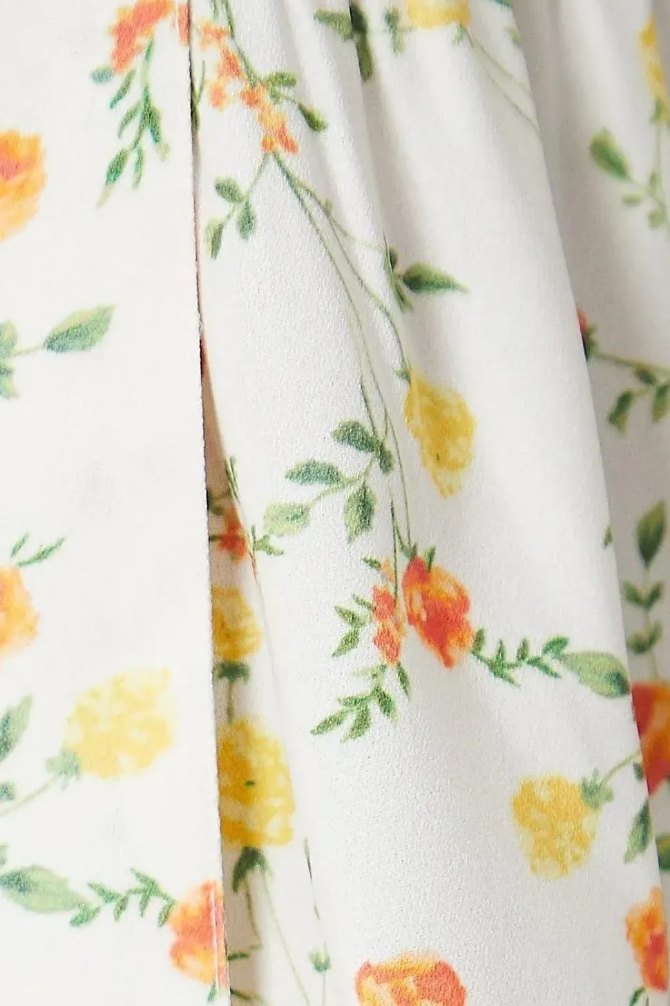 Ditsy Floral Crepe Wrap Front Belted Mini Dress