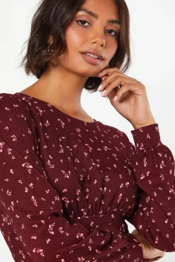 Ditsy Floral Frill Hem Mini Dress