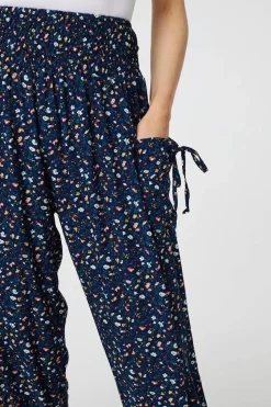 Ditsy Floral High Waist Harem Pants