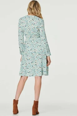 Ditsy Floral Knee Length Dress