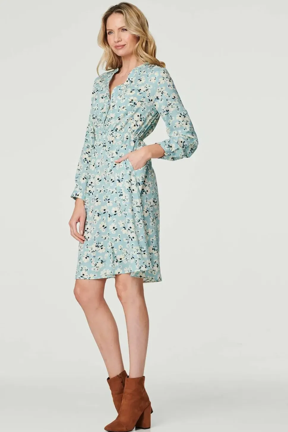 Ditsy Floral Knee Length Dress