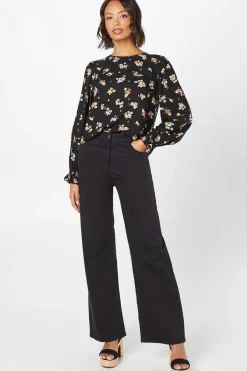 Ditsy Floral Long Sleeve Blouse