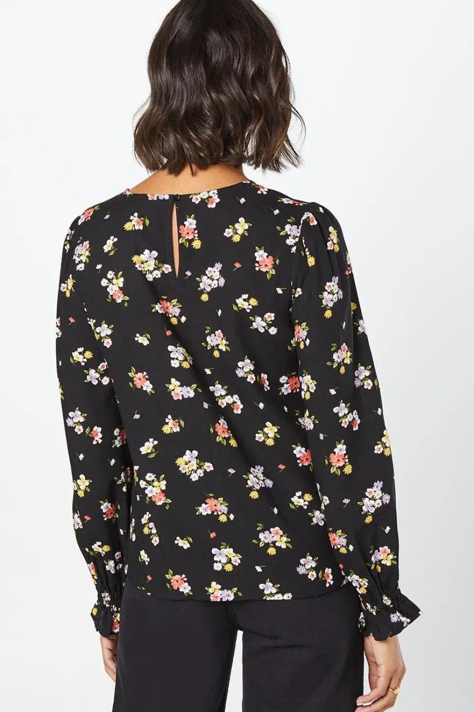 Ditsy Floral Long Sleeve Blouse