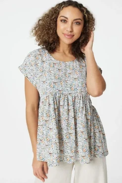 Ditsy Floral Oversized Smock Top