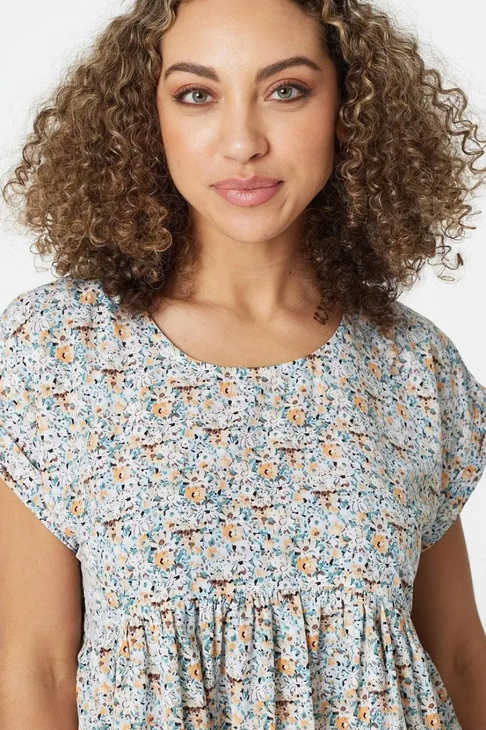 Ditsy Floral Oversized Smock Top