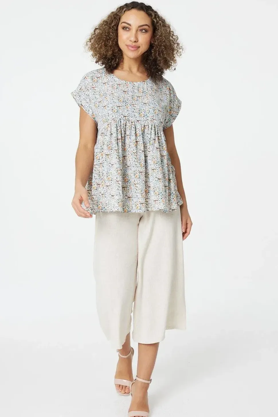 Ditsy Floral Oversized Smock Top