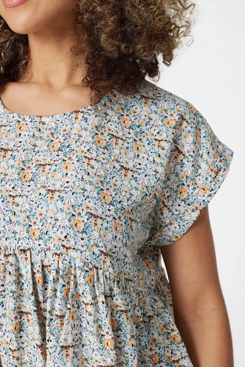 Ditsy Floral Oversized Smock Top