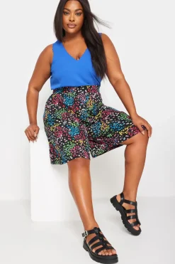 Ditsy Floral Print Jersey Shorts