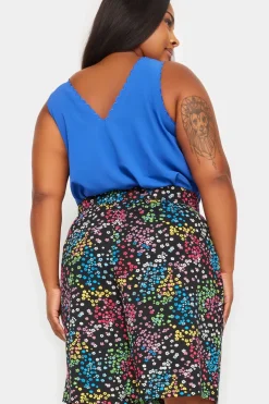 Ditsy Floral Print Jersey Shorts
