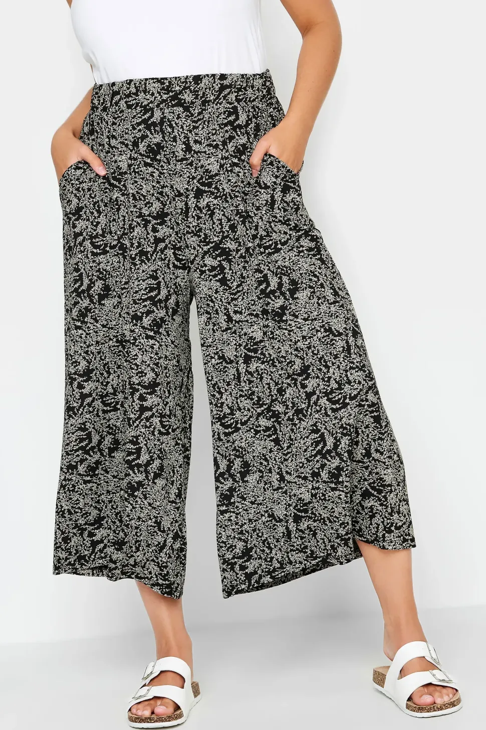 Ditsy Floral Print Midaxi Culottes