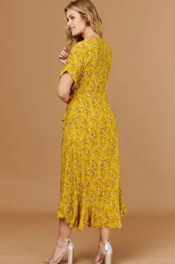 Ditsy Floral Short Sleeve Wrap Dress